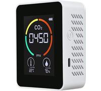 Détecteur de dioxyde de carbone Détecteur de CO2 Qualité de l'air Température Humidité Moniteur blanc