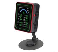 Détecteur de dioxyde de carbone portable 18 en 1 AQI testeur PM2.5 Capteur de température et d'humidité Rechargeable par USB pour pièce (Noir)