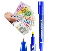 Détecteur de Faux Billet en 2 Secondes | Stylo 2 en 1 | Vérificateur de faux-billets + Stylo bille Inclus | Crayon et Feutre billet banque facile à transporter | Testeur espèce | EUROS | € | $ ..