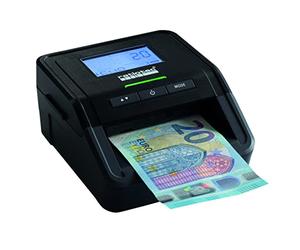 Détecteur de faux billets ratiotec Smart Protect Plus avec écran et fonction de comptage - Vérification fiable à 100% en moins de 0,5 s, 7 capteurs, reconnaissance automatique de devise EUR/GBP/CHF