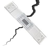Détecteur de fissures - Compteur de précision des fentes angulaires - Dispositif analogique transparent horizontal pour bâtiments maçonnerie construction analyse structurelle