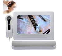 Détecteur de follicules pileux et analyseur de cuir chevelu - Appareil de diagnostic avancé de la peau pour la perte de cheveux et la santé du cuir chevelu (argenté)