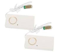 Détecteur de Fuite d’Eau Compact 2 pièces en ABS Blanc | Détection en , sensibilité élevée, double sonore et LED, pour évier et chauffe-eau, maison et buanderie