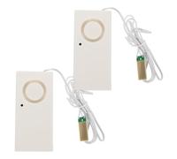 Détecteur de Fuite d'eau ABS Blanc 2 pièces avec Alarme sonore | Détection en avec LED, haute sensibilité, pour lave-vaisselle et chauffe-eau, usage maison salle de bain