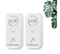 Détecteur de Fuite d'eau Alarme de Fuite et de Goutte d'eau Sirène 90dB Détecteur d'eau sans Fil pour Salle de Bain, buanderie, Cuisine (Pack de 2)