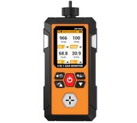 Détecteur de Fuites de Gaz 4-en-1 (H2S, EX, O2, CO) avec Pompe Intégrée, Échantillonnage par Aspiration avec Détection Précise - Rechargeable, Construction Robuste, Alertes Instantanées