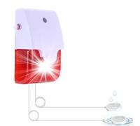 Détecteur de Fuites d'eau avec 2 Sondes (5m, Prolongeable jusqu'à 50m) - Alarme 120 DB avec Lumière Stroboscopique et Contrôle du Volume - pour Fuites et Inondations - Alimentation par Piles, Durable