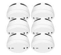 Detecteur de Fumée, 6 Pièces Détecteur de Fumée Batterie de 10 Ans Alarme Incendie Detecteur Fumee, Bouton Test/Silence, 85 DB, Blanc