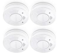 Détecteur de fumée avec pile et capteur de 10 ans, pack de 4 Alecto SA-110 QUAD Blanc Blanc G