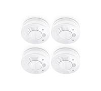Détecteur de fumée avec pile et capteur de 10 ans, pack de 4 SA-110 QUAD Blanc