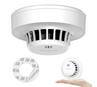 Détecteur de Fumée Capteur de 10 Ans avec Pile 5 Ans, Alarme Incendie Détecteur Fumée 85dB, Bouton de Test/Silence, Batterie Remplaçable,Conforme EN14604 (1 pièce)