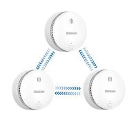 Detecteur de Fumée Connecté, Pile de 10 Ans, Detecteur de Fumée, Alarme Incendie Détecteur Fumée, Alarme Incendie Conforme à la Norme EN14604 (3 Pcs)
