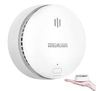 Détecteur de fumée, Détecteur d'incendie à Pile de 10 Ans, Détecteur de fumée pour la Maison, Détecteur de fumée avec Bouton Silence/Test, Conforme à la Norme en 14604