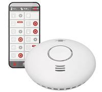 Détecteur de fumée et de chaleur WiFi BrennenStuhlConnect WRHM01 avec notification d'application (détecteur de fumée WiFi avec 2 piles, testé conformément à la norme EN 14604)