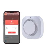 Détecteur de fumée Intelligent, Protection Incendie, Alarme sécurité Domestique, sonore et Lumineuse avec hub Zigbee, Application Smart Life(3pcs Without Battery)