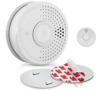 Détecteur de fumée - OneConcept SHD DOF39 - Lot de 2 - avec support magnétique en kit - Blanc Blanc G