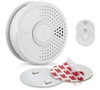 Détecteur de fumée - OneConcept SHD DOF39 - Lot de 3 - avec support magnétique en kit - Blanc Blanc G