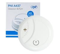Détecteur de fumée - PNI - A437 - Alarme 85 dB - Intérieur - Blanc