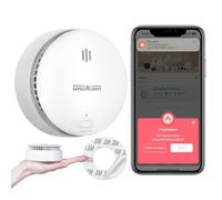 Détecteur de fumée pour la Maison, Détecteur de fumée WiFi avec Batterie remplaçable, Compatible avec l'application de sécurité Domestique Wisualarm, Conforme à la Norme en 14604 (1pack WiFi)