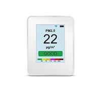 Détecteur De Gaz, 0.3um/ 0.5μm/ 1.0μm/ 2.5μm/ 5.0μm/ 10um compteur de particules de poussière écran 2600mAh détecteur de CO2 Rechargeable qualité de l'air intelligente