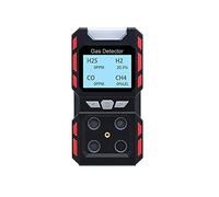 Détecteur de gaz Capteur de Fuite de gaz Industriel 4 en 1 Multi CO H2S O2 CH4 EX détecteur de gaz Combustible Moniteur sécurité Alarme vocale Humaine(Gas Alarm Black)