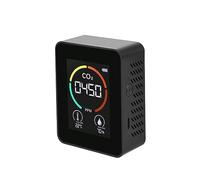 Détecteur de Gaz, Compteur de CO2 Détecteur de gaz Analyseur Qualité de l'air Détecteur de dioxyde de carbone Détecteur d'air Qualité de l'air intelligente Moniteur de pollution de l'air(Black type 1)
