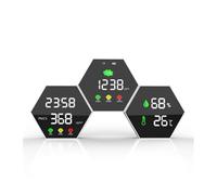 Détecteur de gaz, Détecteur de dioxyde Carbone Température et humidité Détection PM2.5 Capteur Infrarouge Multifonction Mural pour l'industrie et la Maison