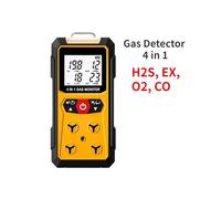 Détecteur de gaz, Détecteur de gaz 4 en 1, analyseur Combustible, détecteur Fuite, Moniteur qualité l'air, oxygène, O2, monoxyde Carbone, CO, H2S pour Le Travail et la Maison