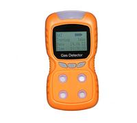 Détecteur de gaz, Détecteur de gaz numérique 4 en 1, Moniteur CO, testeur Toxique, monoxyde Carbone, sulfure, avec écran LCD, Alarme sonore et Lumineuse, Vibration(Orange)