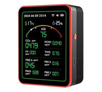 Détecteur de gaz, Détecteur de qualité l'air WiFi 15 en 1, écran TFT, testeur Portable, contrôle par Application(Zwart)