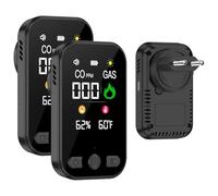 Détecteur de gaz et de CO 4 en 1 avec prise pour la maison, Détecteur de monoxyde de carbone CO alarme d'avertissement à la maison, Détecteur de gaz Détecteur de gaz de carburant Détecteur de fuite de