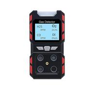 Détecteur de gaz inflammable portable CO H2S O2 CH4 EX 4 moniteur de gaz testeur analyseur écran LCD rechargeable son lumière choc