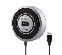 Détecteur de Gaz, LPG/Gaz Naturel/Gaz de ville Capteur, Alimenté par USB Détecteur de Fuite de Gaz Propane/Butane/Méthane, Alarme avec son et lumière pour la Cuisine de la Maison Domicile(Gris argent)