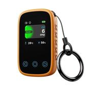 Détecteur de gaz, Mini Détecteur De Monoxyde Carbone 3-en-1, Affichage Numérique, Analyseur Gaz Portable Type C, Rechargeable, pour la Maison(Orange)