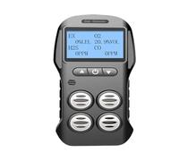 Détecteur de gaz Multiple Compteur de gaz O2 H2S CO LEL 4 en 1 Oxygène Sulfure d'hydrogène Monoxyde de Carbone Détecteur de Fuite de gaz Combustible,Erreur inférieure(Gas Detector)