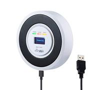 Détecteur de Gaz, Ourjob LPG/Gaz Naturel/Gaz de ville Capteur, Alimenté par USB Détecteur de Fuite de Gaz Propane/Butane/Méthane,Alarme avec son et lumière pour la Cuisine de la Maison Domicile(blanc)