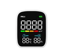 Détecteur de gaz, Testeur de qualité de l'air PM2.5 Analyseur de pollution atmosphérique CO2 Testeur de température et d'humidité(PM2)