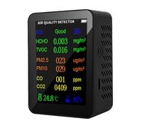 Détecteur de -intérieur - Moniteur d'air de Haute précision, testeur numérique Portable | Dispositif environnemental 10 en 1, capteur d'alarme d'affichage Intelligent, Gadget de santé fiable pour