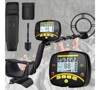 Détecteur de métaux de haute précision, 25,4 cm de profondeur, étanche, chasseur de trésors 5 modes, avec pelle et sac, tige réglable, écran LCD, pour voyage