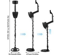 Détecteur de métaux Détecteur d'or de haute précision Détecteur de métaux léger pour la chasse au trésor DISC et tous les modes de métaux Bobine de recherche pour la détection de pièces d'or