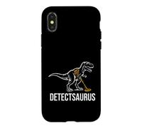 Détecteur de métaux drôle avec Dicton Dinosaure Coque pour iPhone X/XS
