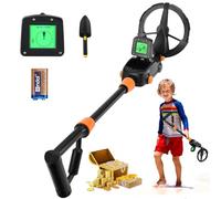 Detecteur de Metaux Enfants, Détecteur de Haute Précision Métaux Réglable avec Écran LCD et Son, Détecteur de Métaux Léger pour Enfants avec Bobine étanche pour Enfants ou débutants