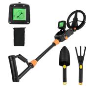 Detecteur de Metaux Enfants,Métaux léger avec Affichage LCD et Son, Détecteur de Métaux Très Sensible avec Bobine de Recherche étanche, Râteau, Pelle, pour Enfants ou Débutants