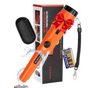 Détecteur de Métaux Pinpointer IP66 Etanche Detecteur Metaux avec éclairage LED/alarme/balayage à 360°/Pile 9 V Metal Detector pour adultes et enfants, idéal pour rechercher pièces, pièces d'or et vis