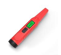 Détecteur de métaux portable à 360 degrés avec écran LCD pour la chasse à l'or - Détecteur de trésors haute sensibilité étanche Pointe de recherche de plage 23,5 cm (rouge + noir)