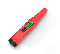 Détecteur de métaux portable avec écran LCD et détection à 360 degrés pour les contrôles de sécurité, les fouilles archéologiques et la chasse au trésor (rouge + noir)