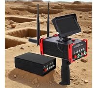 Détecteur de métaux portable Pinpointer 16 m Profondeur 99 m Portée Souterrain Chercheur de trésor avec écran HD pour bijoux en or et argent