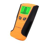 Détecteur de métaux portable professionnel avec écran LCD numérique - Rappel audio de tension - Scanner mural - Jaune