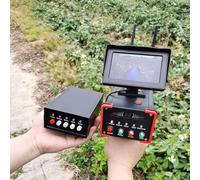 Détecteur de métaux Professionnel avec écran LCD, Profondeur de détection de 16 m et portée de 100 m, Haute sensibilité pour la Recherche d'or et de trésors (Rouge)