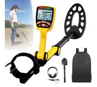 Détecteur de métaux professionnel réglable de haute précision avec écran LCD, plusieurs modes, étanche pour la chasse au trésor, convient pour adultes et enfants